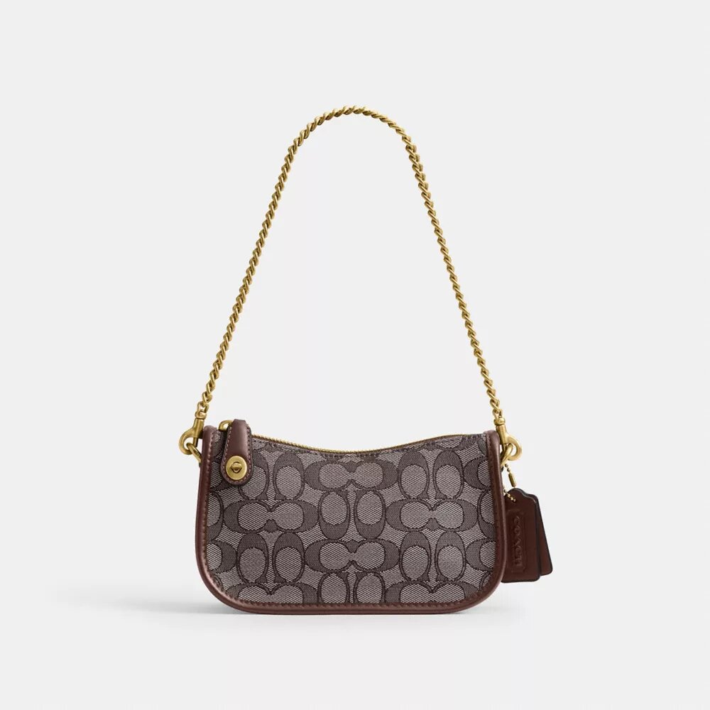 Swinger Bag 20 with Chain in Signature Jacquard