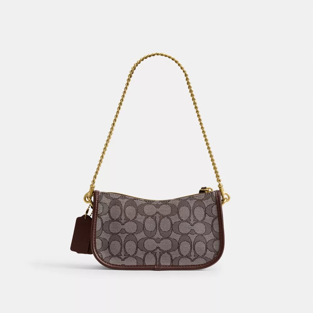 Swinger Bag 20 with Chain in Signature Jacquard
