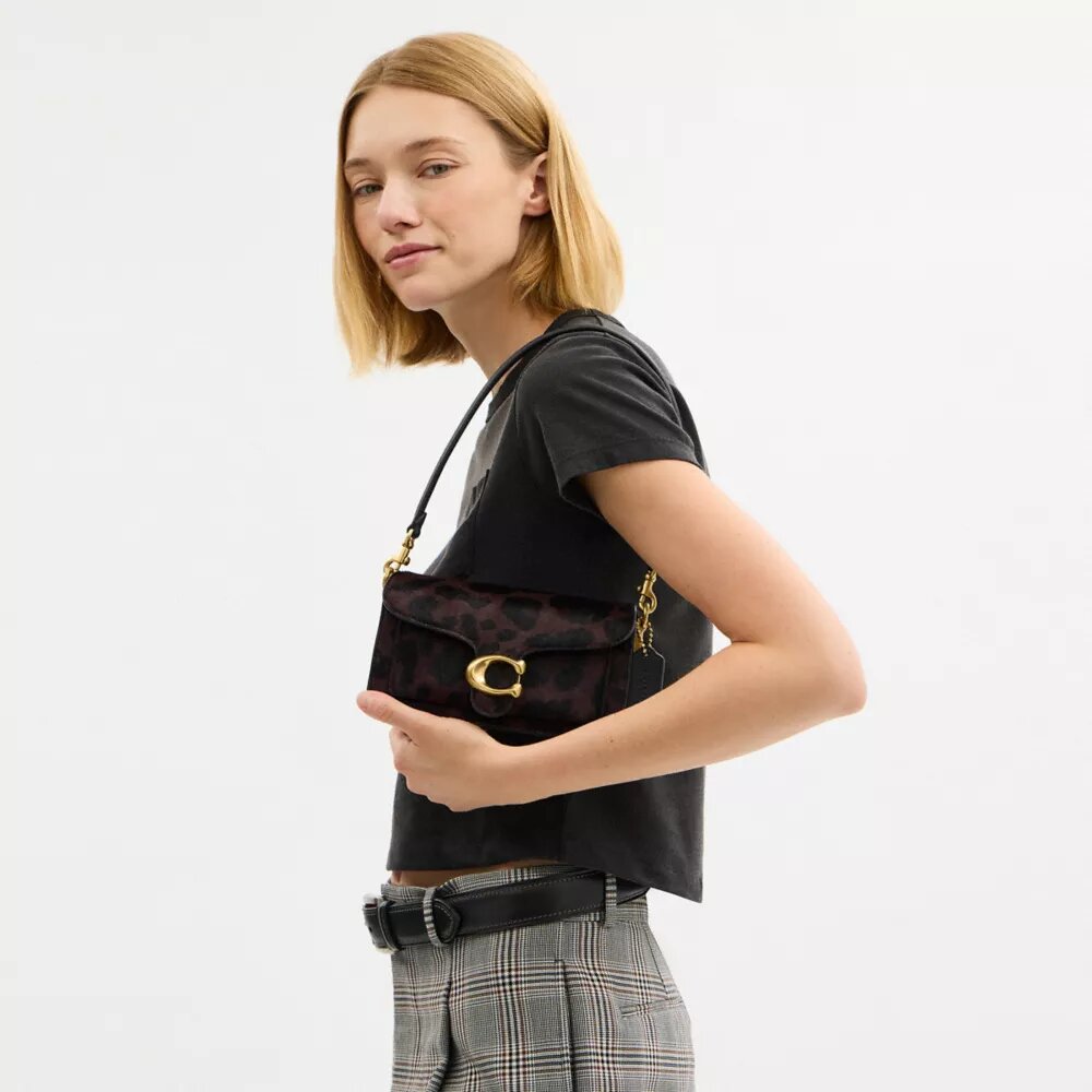 Tabby Shoulder Bag 20 in Haircalf with Leopard Print