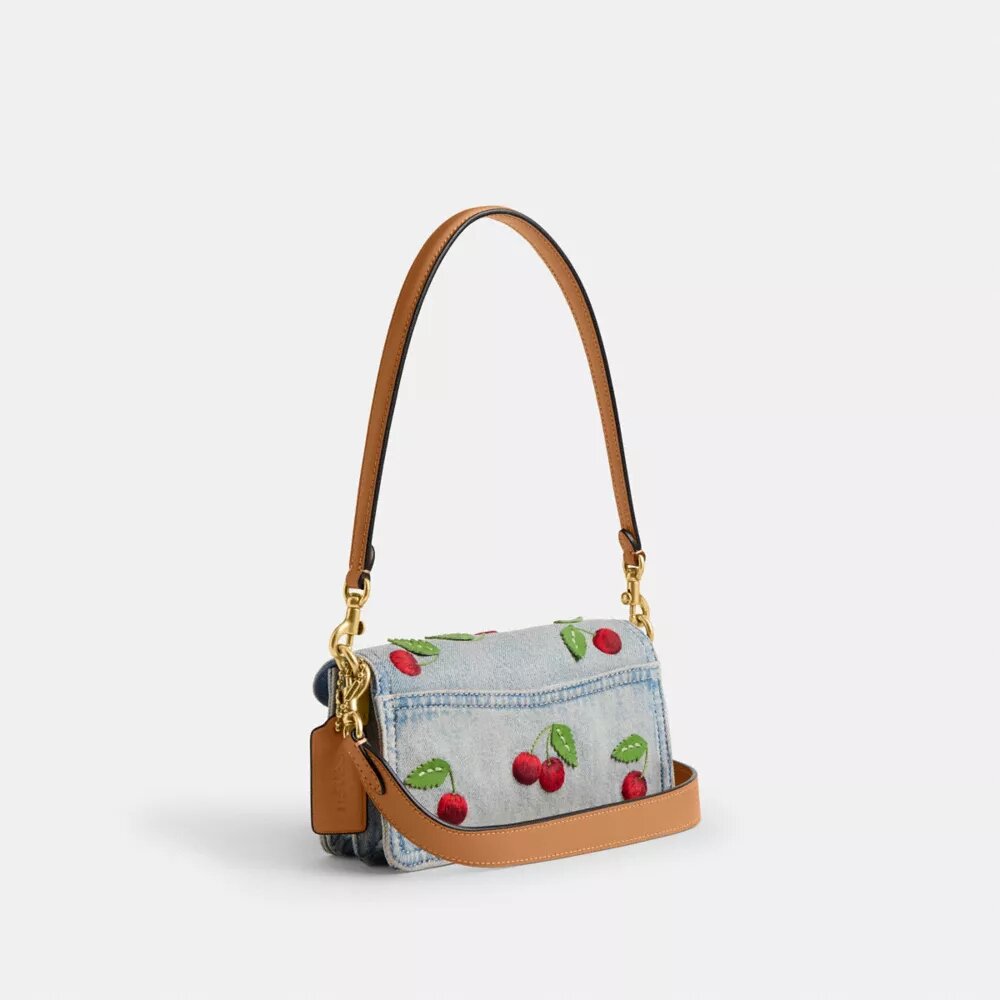 Tabby Shoulder Bag 20 with Cherry Embroidery