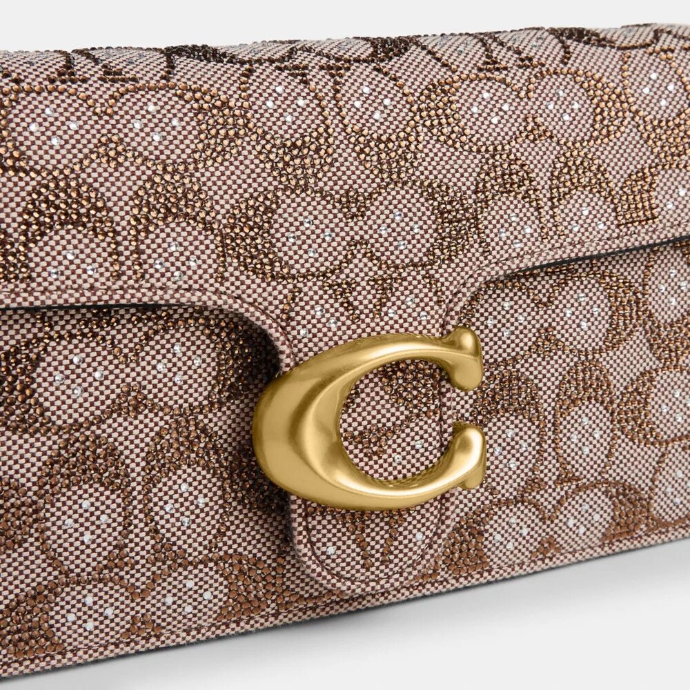 Tabby Shoulder Bag 26 in Crystal Signature Jacquard