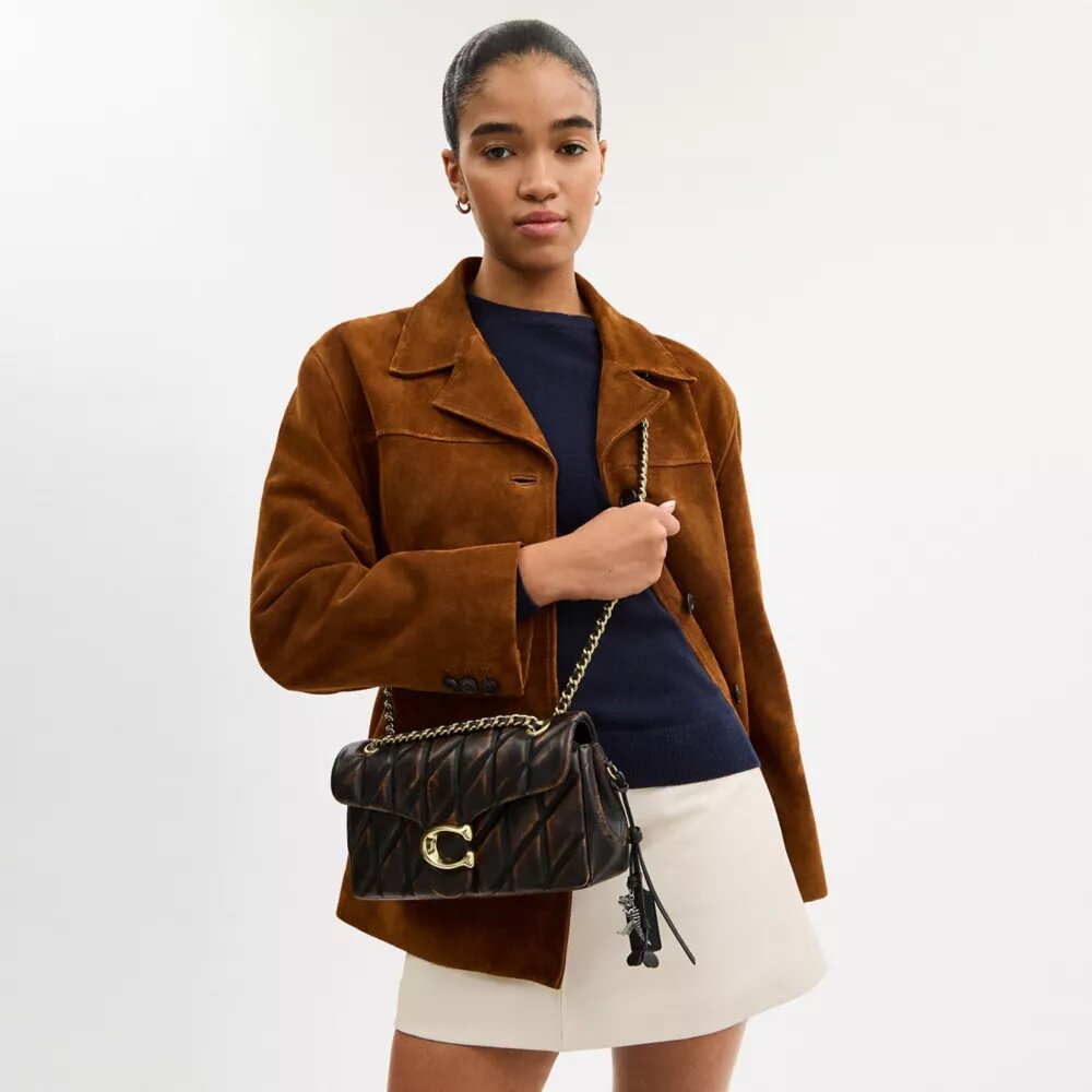 Tabby Shoulder Bag 26 in Loved Leather with Quilting
