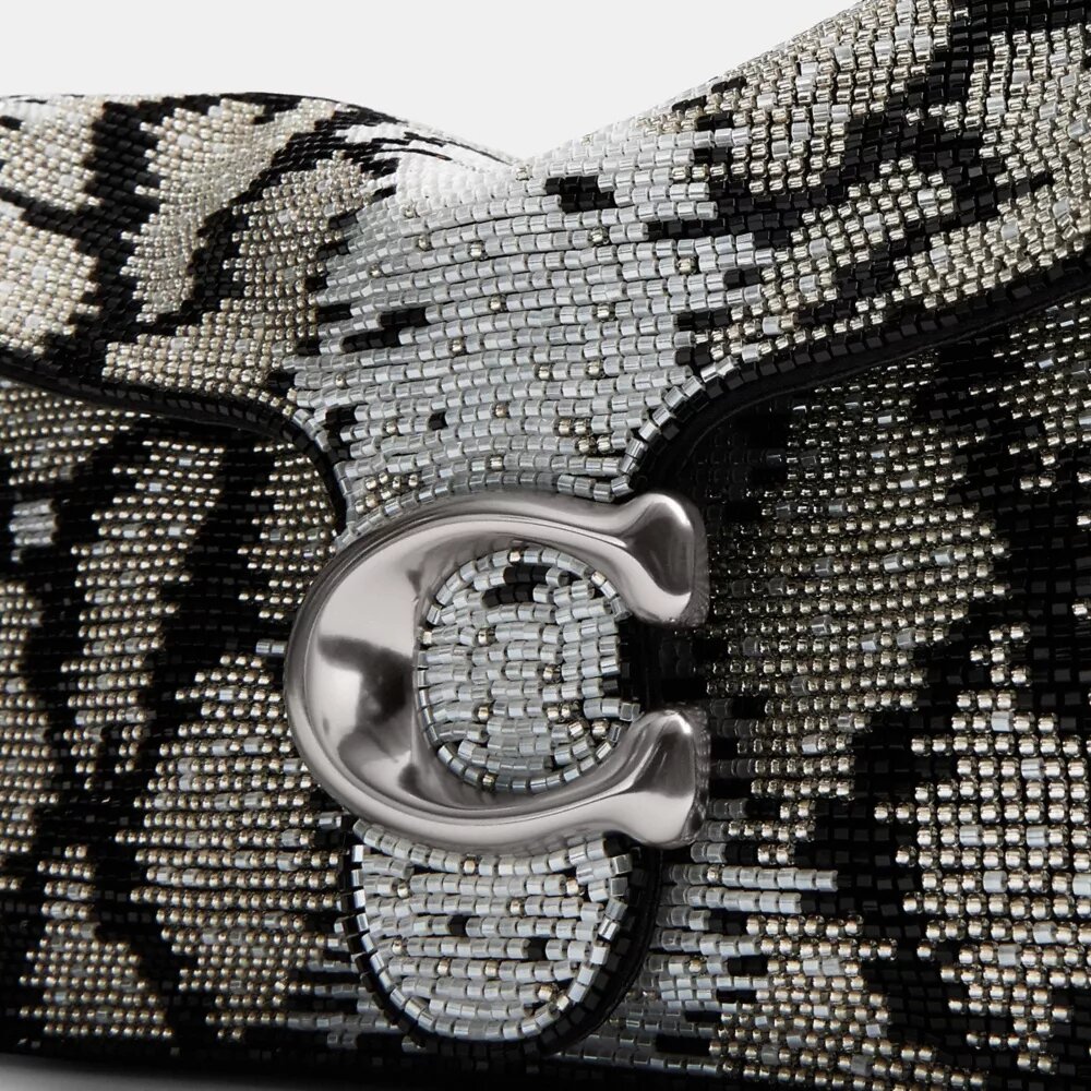 Tabby Shoulder Bag 26 with Beaded Snake
