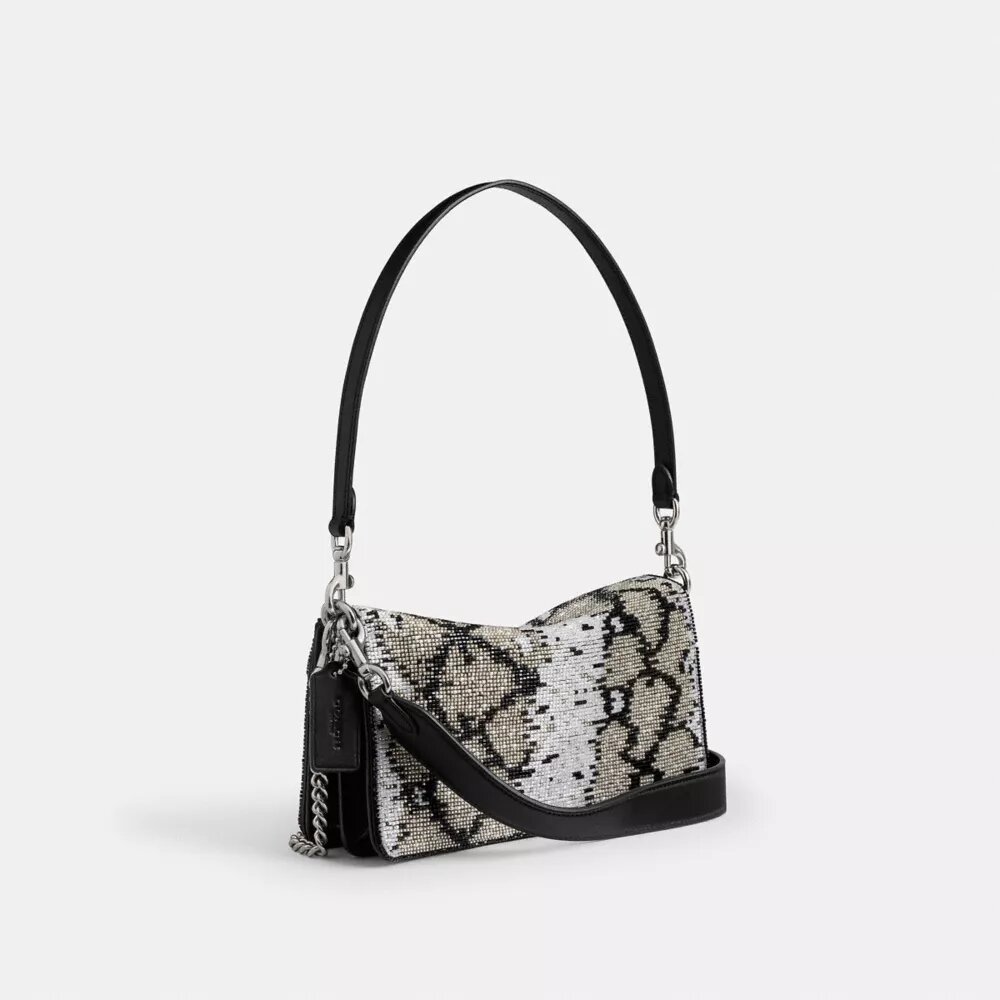 Tabby Shoulder Bag 26 with Beaded Snake