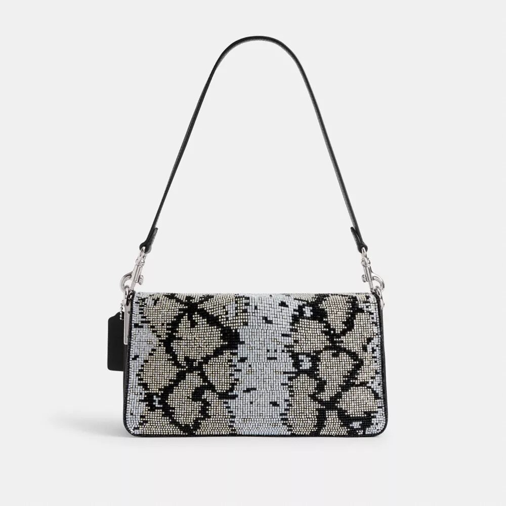 Tabby Shoulder Bag 26 with Beaded Snake