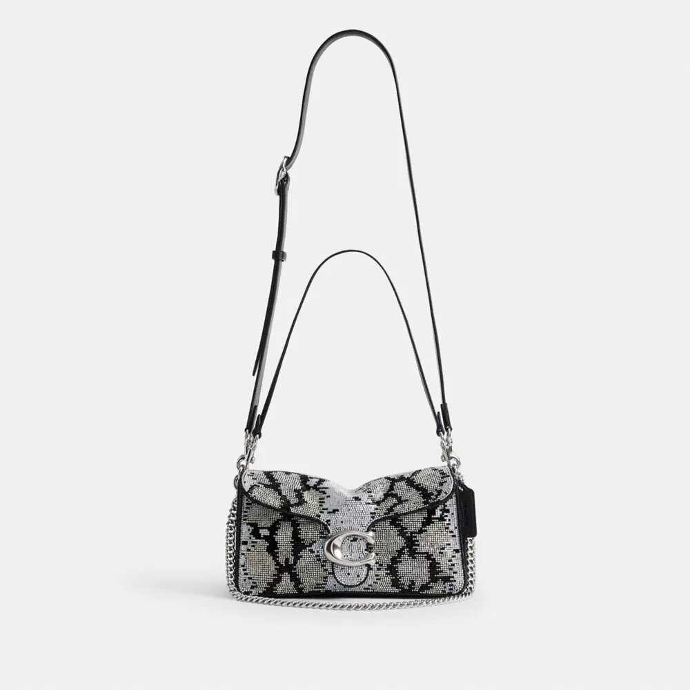 Tabby Shoulder Bag 26 with Beaded Snake