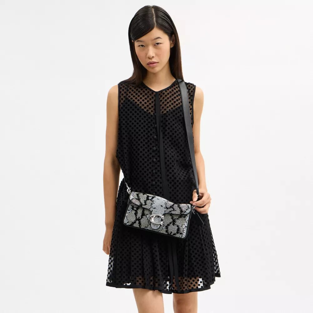 Tabby Shoulder Bag 26 with Beaded Snake