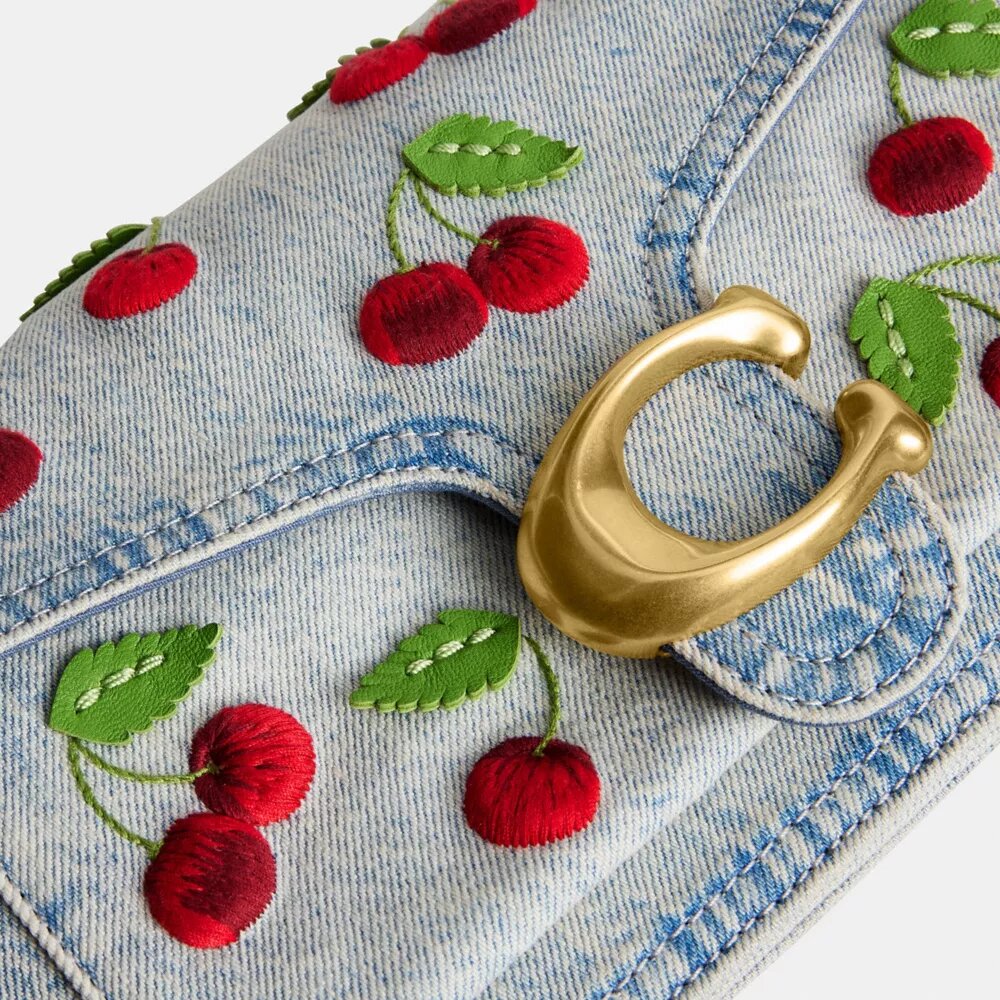 Tabby Shoulder Bag 26 with Cherry Embroidery