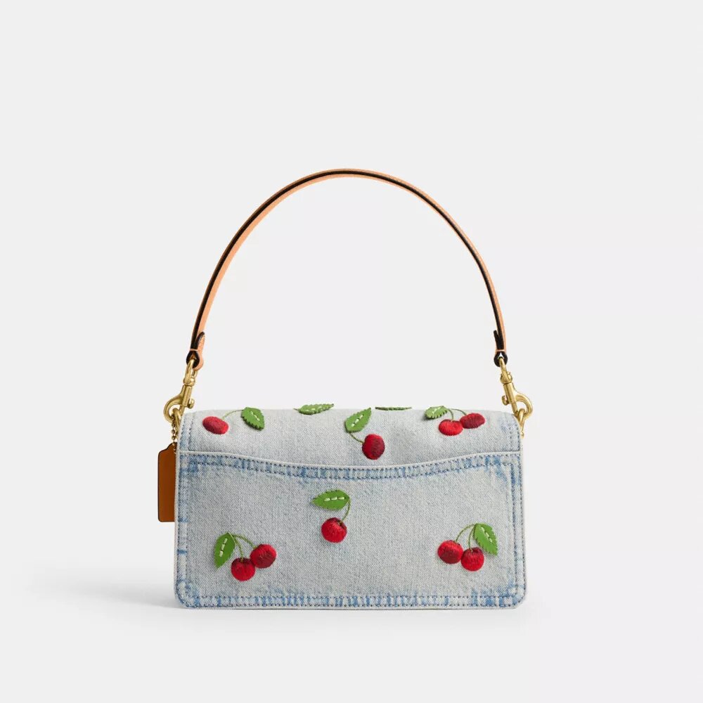 Tabby Shoulder Bag 26 with Cherry Embroidery