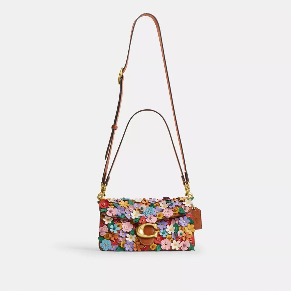 Tabby Shoulder Bag 26 with Floral Applique