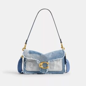 Tabby Shoulder Bag 26 with Repurposed Denim Patchwork