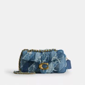 Tabby Shoulder Bag 26 with Repurposed Denim Patchwork Quilting