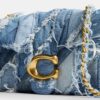 Tabby Shoulder Bag 26 with Repurposed Denim Patchwork Quilting
