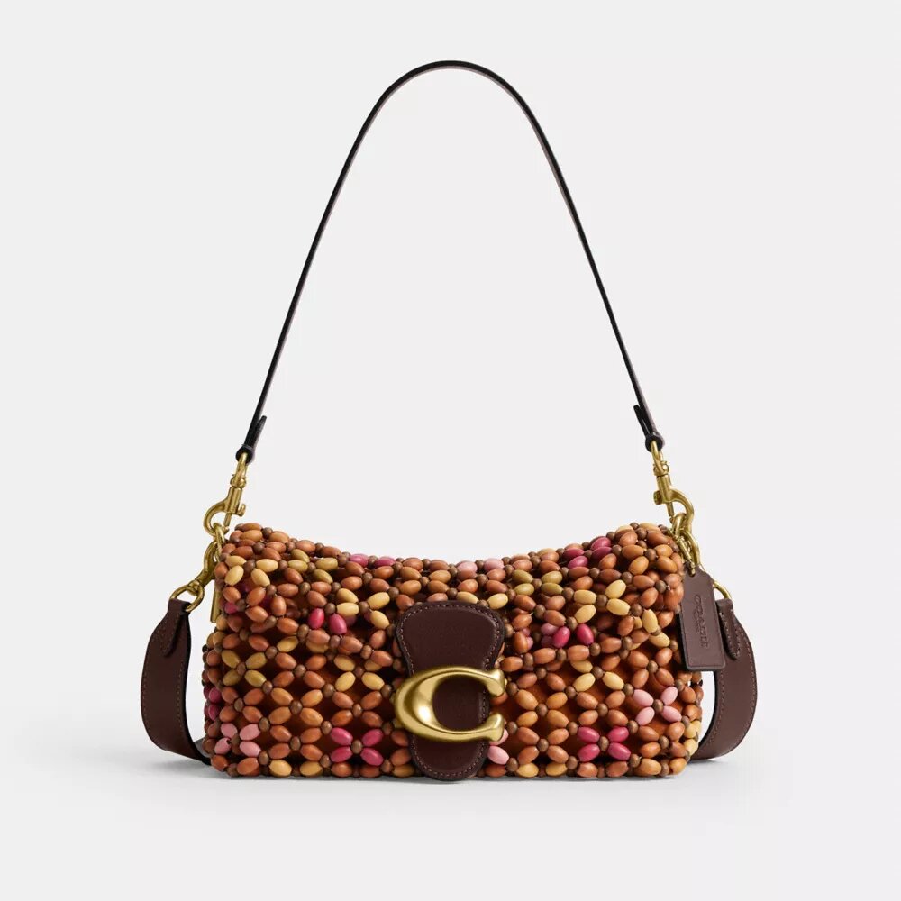 Tabby Shoulder Bag 26 with Wooden Beading