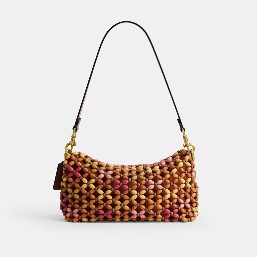 Tabby Shoulder Bag 26 with Wooden Beading