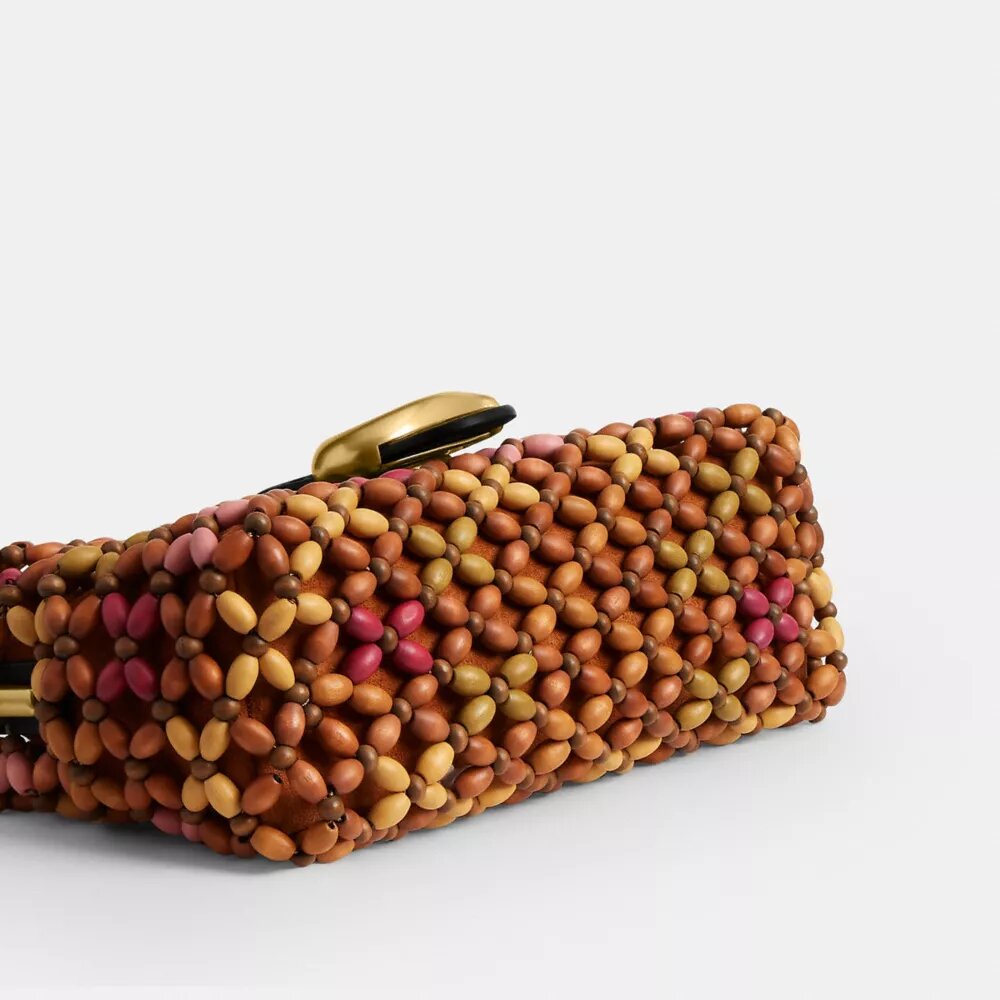 Tabby Shoulder Bag 26 with Wooden Beading
