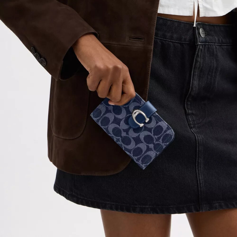 Tabby Wallet in Signature Denim