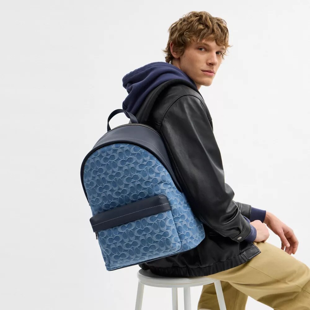 Taylor Backpack in Signature Denim