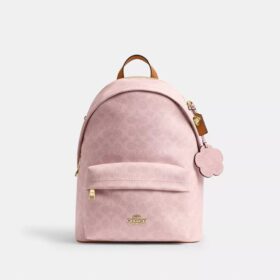 Taylor Small Backpack in Signature Canvas with Charms