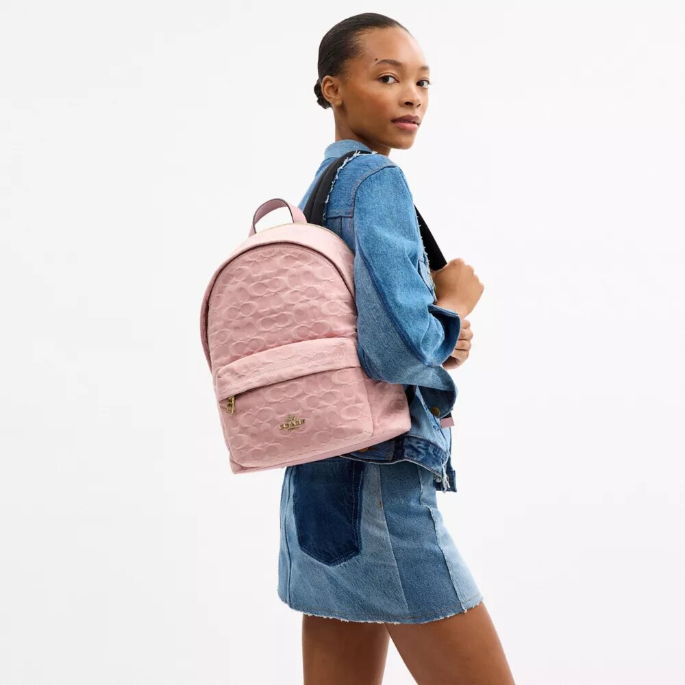 Taylor Small Backpack in Signature Denim