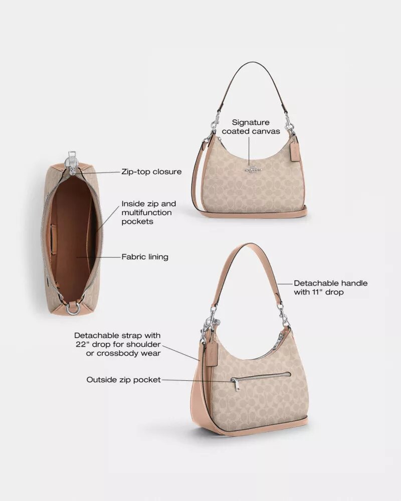 Teri Hobo Bag in Signature Canvas