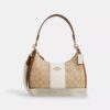 Teri Hobo Bag in Signature Canvas with Stripe