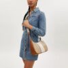 Teri Hobo Bag in Signature Canvas with Stripe