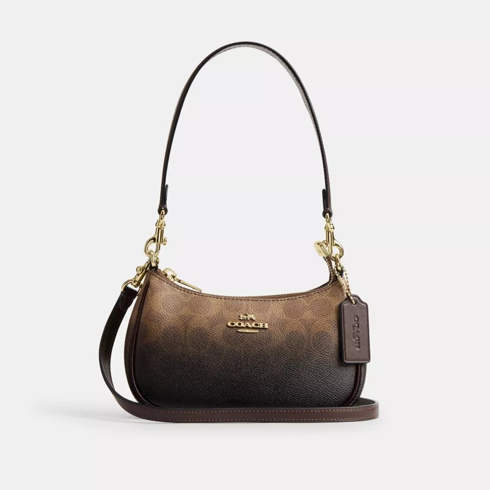 Teri Mini Crossbody Bag in Ombre Signature Canvas