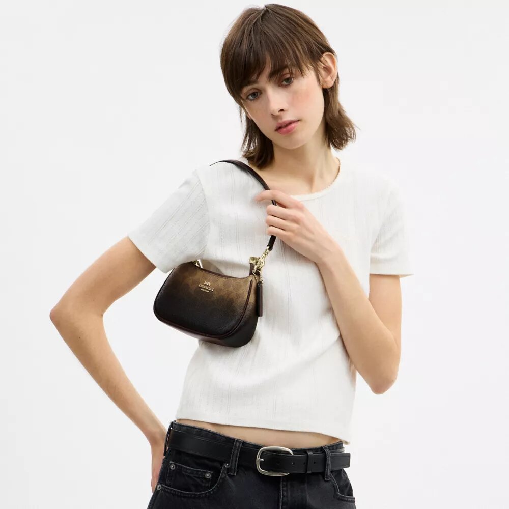 Teri Mini Crossbody Bag in Ombre Signature Canvas