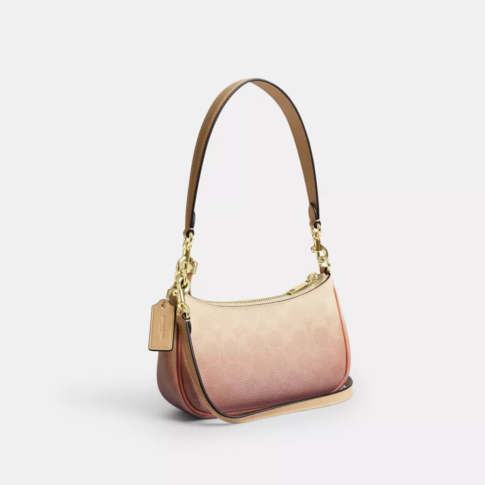 Teri Mini Crossbody Bag in Ombre Signature Canvas