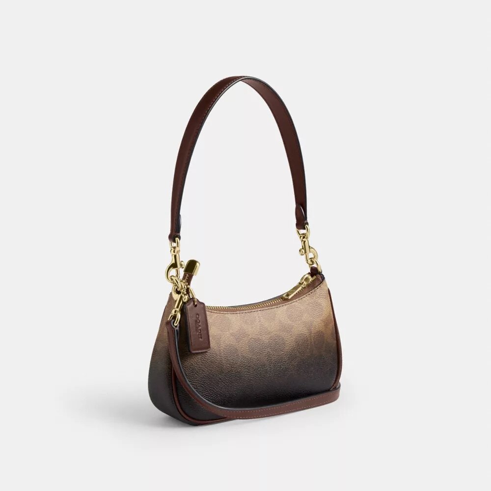 Teri Mini Crossbody Bag in Ombre Signature Canvas