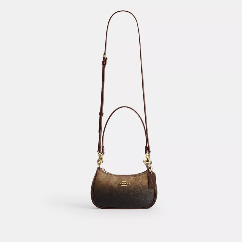 Teri Mini Crossbody Bag in Ombre Signature Canvas
