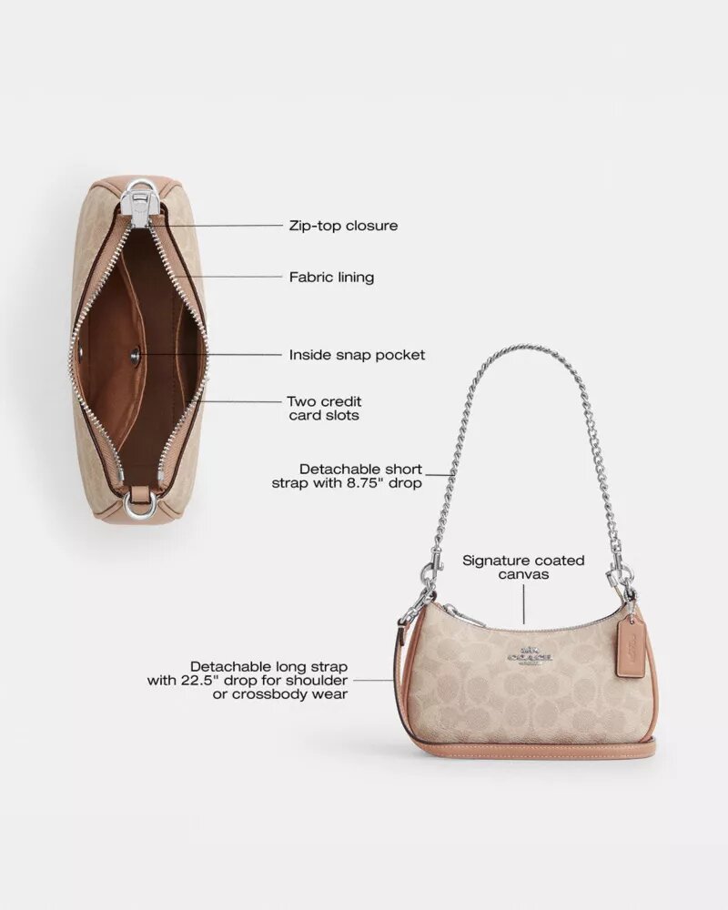 Teri Mini Crossbody Bag in Signature Canvas