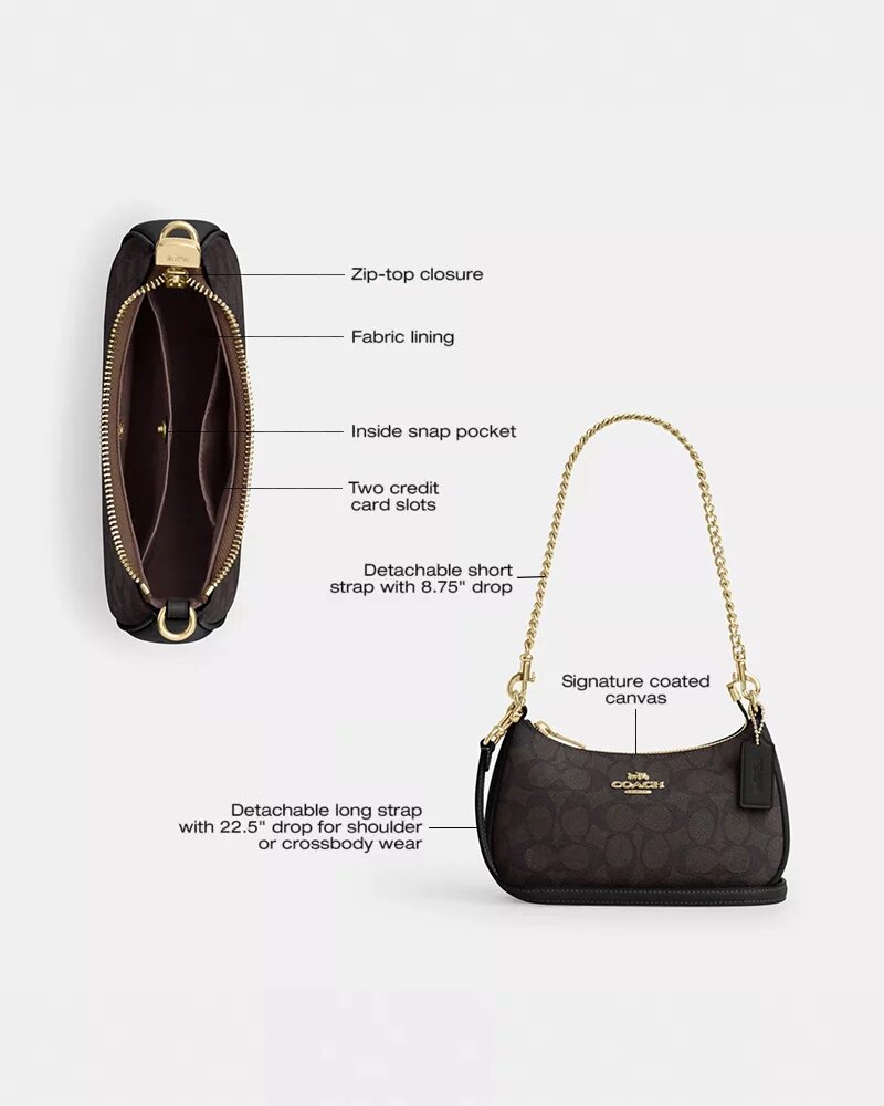 Teri Mini Crossbody Bag in Signature Canvas