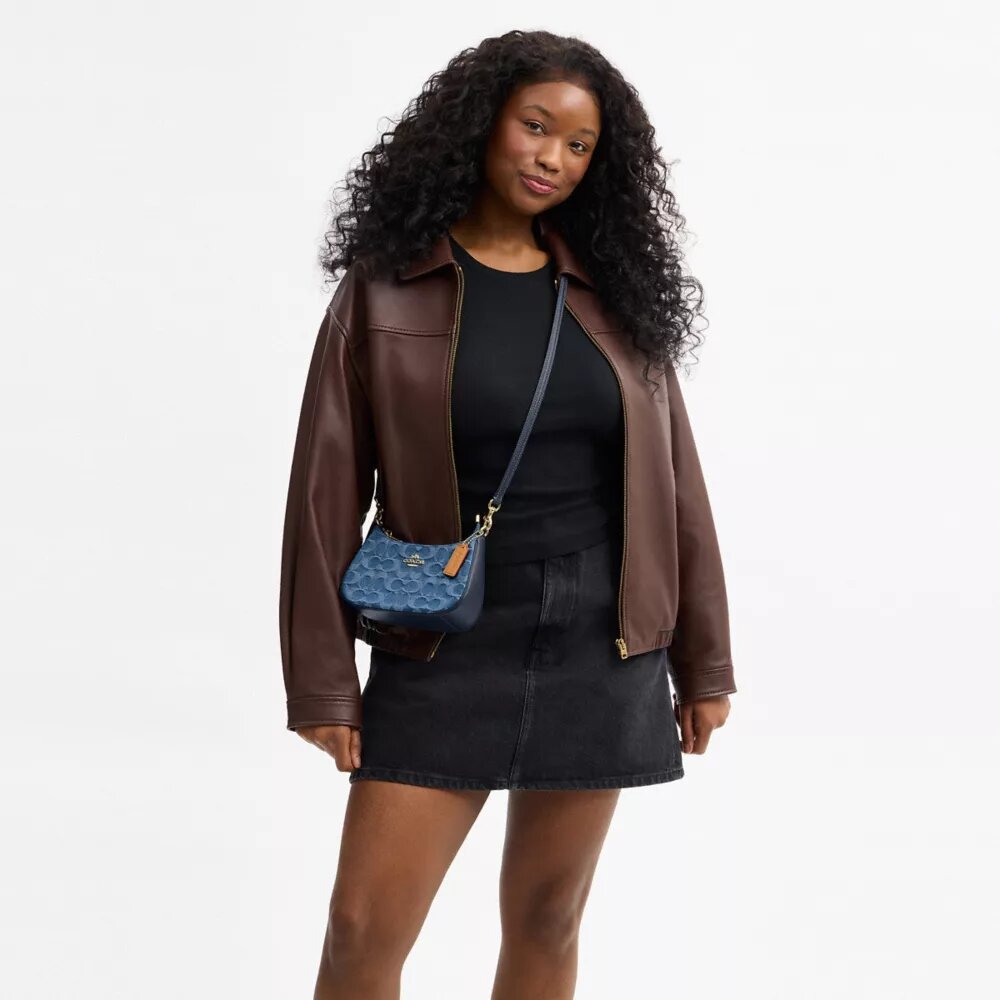 Teri Mini Crossbody Bag in Signature Denim