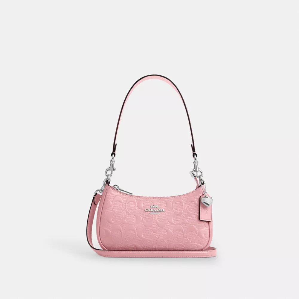 Teri Mini Crossbody Bag in Signature Leather with Heart Charm