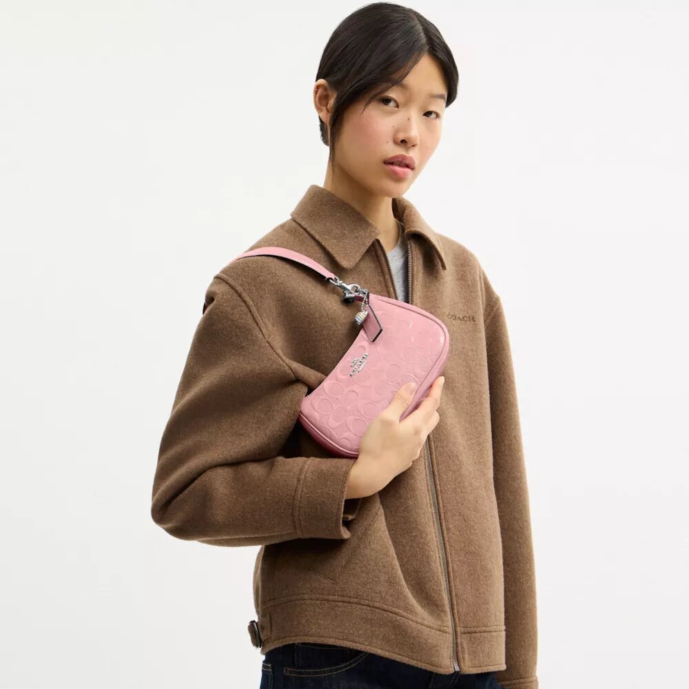 Teri Mini Crossbody Bag in Signature Leather with Heart Charm