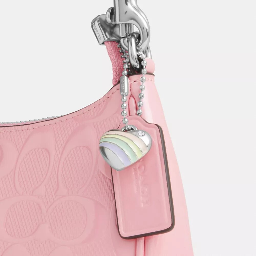 Teri Mini Crossbody Bag in Signature Leather with Heart Charm