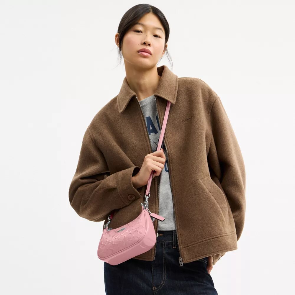 Teri Mini Crossbody Bag in Signature Leather with Heart Charm