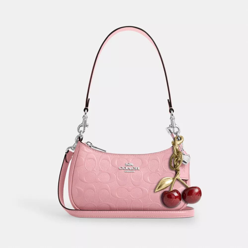 Teri Mini Crossbody Bag in Signature Leather with Heart Charm
