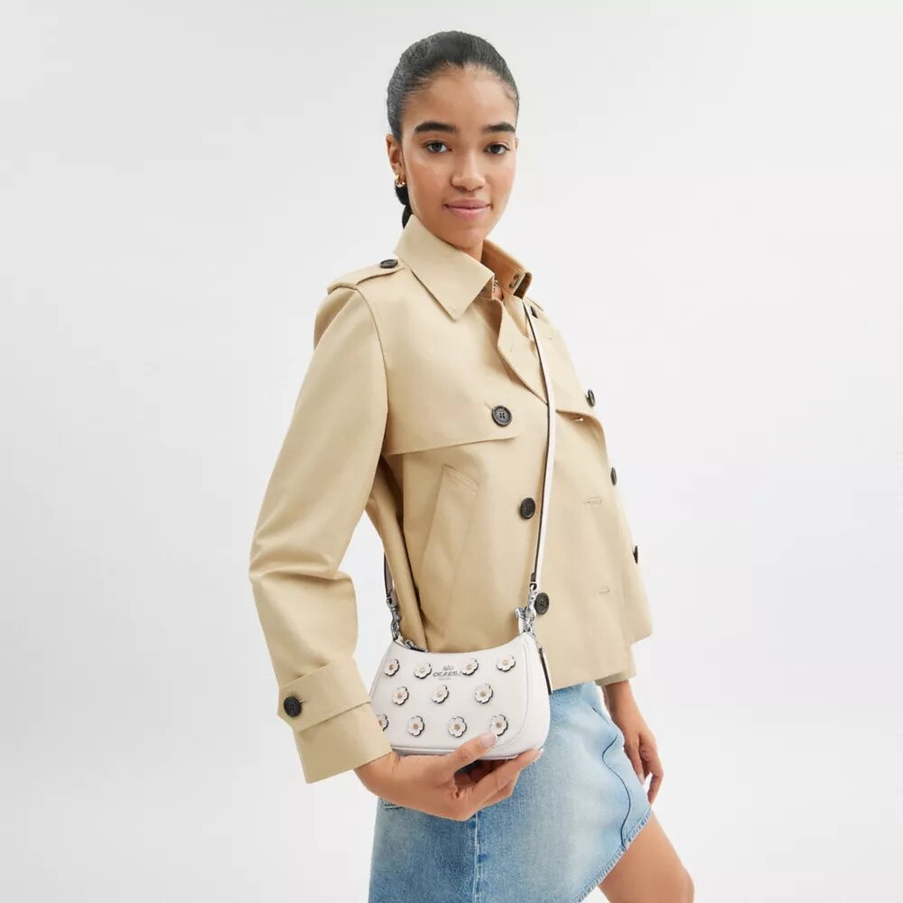 Teri Mini Crossbody Bag with Floral Applique