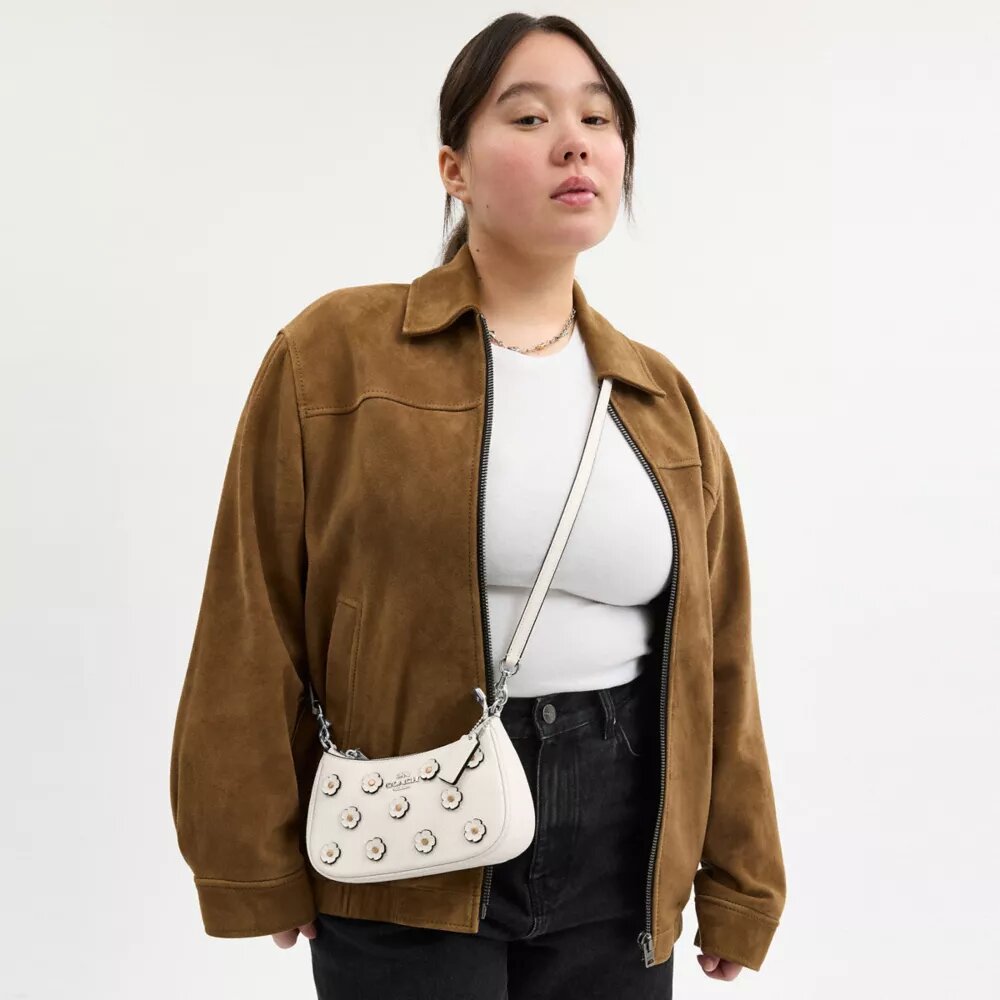 Teri Mini Crossbody Bag with Floral Applique