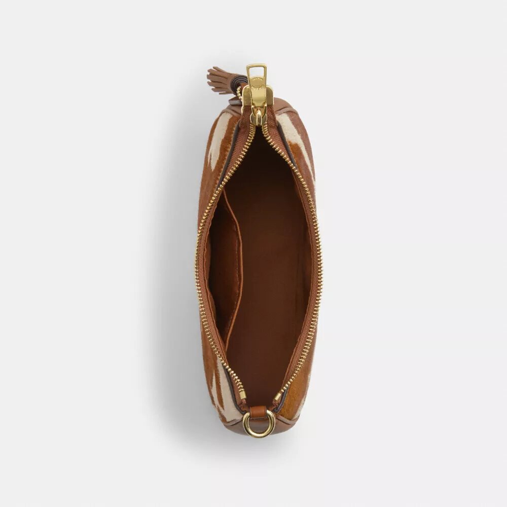 Teri Shoulder Bag in Haircalf with Cow Print