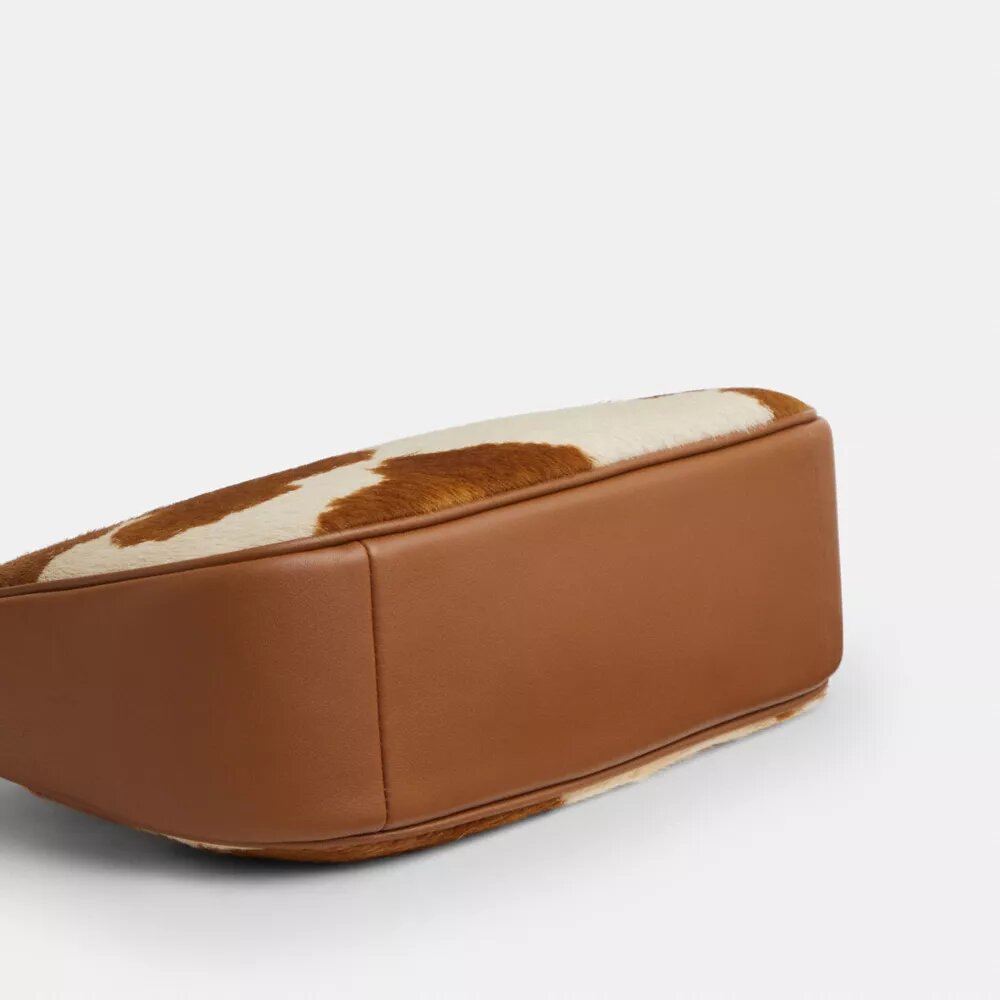 Teri Shoulder Bag in Haircalf with Cow Print
