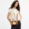 Teri Shoulder Bag in Haircalf with Cow Print