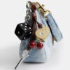 Teri Shoulder Bag in Loved Denim with Charms