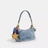 Teri Shoulder Bag in Loved Denim with Charms