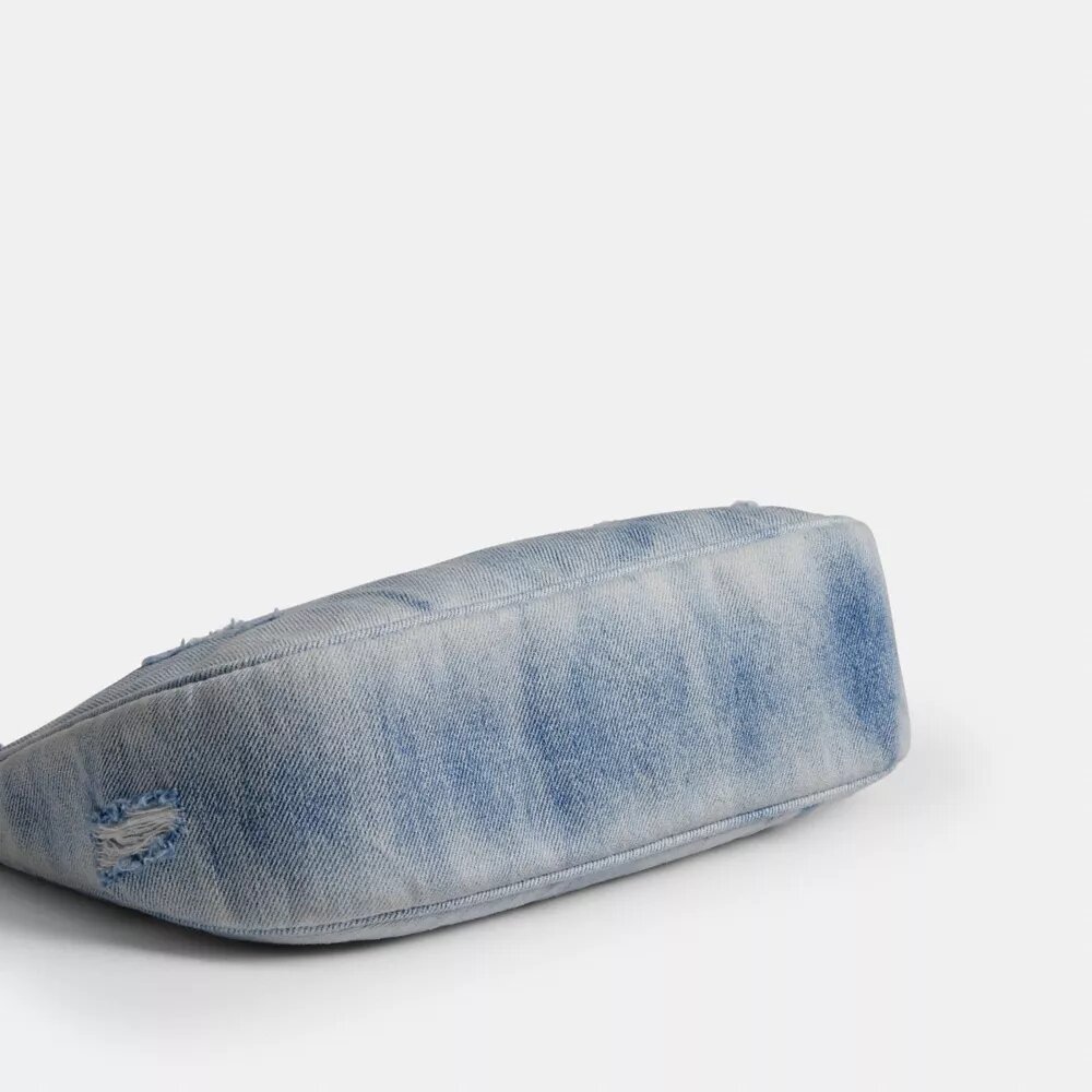 Teri Shoulder Bag in Loved Denim with Charms