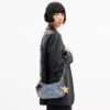 Teri Shoulder Bag in Loved Denim with Charms