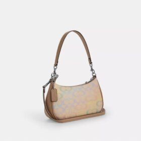 Teri Shoulder Bag in Rainbow Signature Canvas